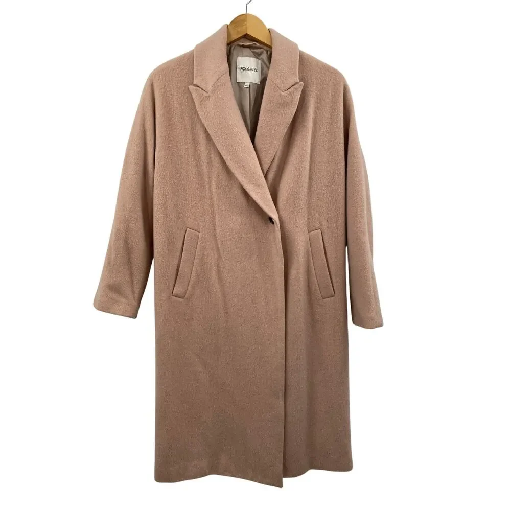 Madewell 2 Atlas Cocoon Coat Avalon Pink wool mohair - Picture 3 of 7